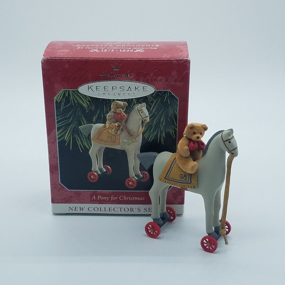 Hallmark Christmas Ornament “A Pony For Christmas” 1998 QX6316 1st in th…